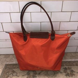 Longchamp Orange Medium Size Tote
